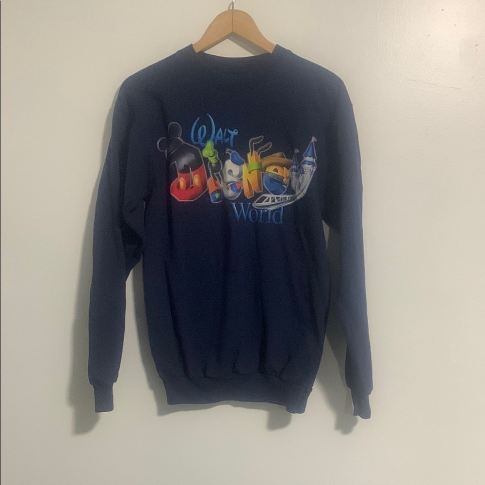 Disneyland Resort Walt Disney World By Hanes Navy Woman’s M Sweater - Picture 2 of 7